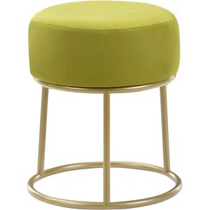 Beliani Delco Lime Green Velvet Footstool - Footstool Beliani Delco Lime Green Velvet Footstool - Footstool