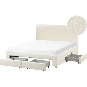 Beliani Cama Con Cajones De Almacenamiento Bouclé Soutrin 160 X 200 Cm - Bed with Storage Drawers Beliani Cama Con Cajones De Almacenamiento Bouclé Soutrin 160 X 200 Cm - Bed with Storage Drawers