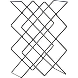 Beliani Rathkeale Black Modern Vintage Wine Rack Beliani Rathkeale Black Modern Vintage Wine Rack