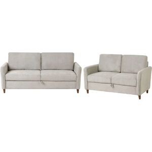 Beliani Grey Fabric 5-Seater Living Room Set - Sofa Set Beliani Grey Fabric 5-Seater Living Room Set - Sofa Set
