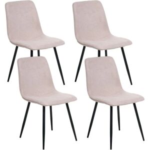 Beliani Tuscola Modern Beige Fabric Dining Chair - Dining Chair Beliani Tuscola Modern Beige Fabric Dining Chair - Dining Chair