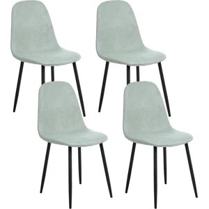 Beliani Light Green Crandall Modern Dining Chair Set of 4 Beliani Light Green Crandall Modern Dining Chair Set of 4