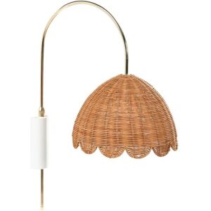 Beliani Wall Lamp Valukkai - Rattan Natural - Wall Lamp Beliani Wall Lamp Valukkai - Rattan Natural - Wall Lamp