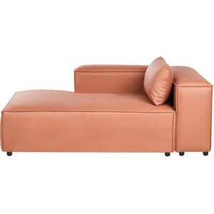 Beliani Right-Hand Chaise Lounge - Modern Faux Leather Brown Beliani Right-Hand Chaise Lounge - Modern Faux Leather Brown