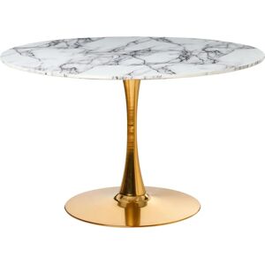 Beliani Boca White Marble Dining Table - Kitchen & Dining Room Furniture Beliani Boca White Marble Dining Table - Kitchen & Dining Room Furniture