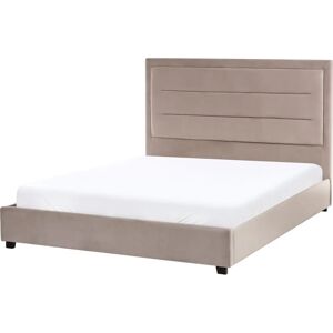 Beliani Bed Rouen 140x200cm Taupe - Bed Beliani Bed Rouen 140x200cm Taupe - Bed