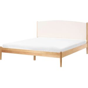 Beliani Pine Wood Double Bed Light Brown - Double Bed Beliani Pine Wood Double Bed Light Brown - Double Bed
