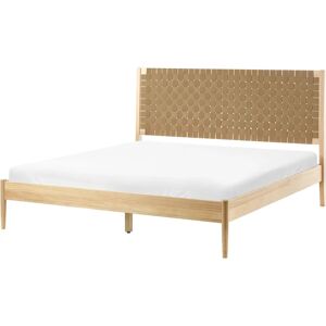Beliani Bed Pine Wood Brunemont 160 X 200 Cm - Double Bed Beliani Bed Pine Wood Brunemont 160 X 200 Cm - Double Bed
