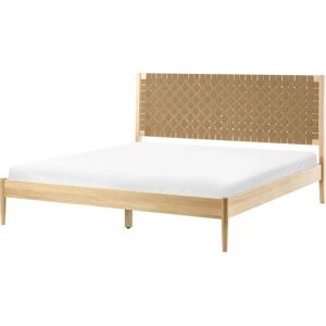 Beliani Bed Brunemont 180x200 Light Brown - Bed Beliani Bed Brunemont 180x200 Light Brown - Bed