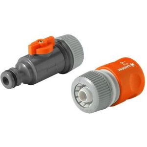 Gardena 1989-20 Water Hose Fitting - Orange, Grey - Water Saving Valve Gardena 1989-20 Water Hose Fitting - Orange, Grey - Water Saving Valve