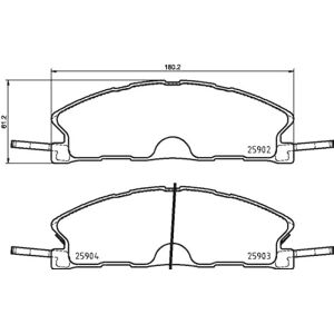 Hella Pagid Voorremmen voor Ford Explorer - Schijfrem Compatibel Hella Pagid Voorremmen voor Ford Explorer - Schijfrem Compatibel