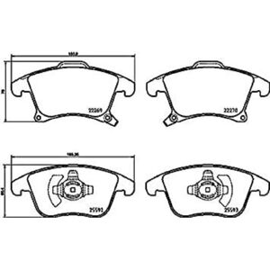 Hella Pagid Ford Brake Pads - Disc Brake Set with Wear Indicator Hella Pagid Ford Brake Pads - Disc Brake Set with Wear Indicator
