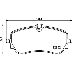 Hella Pagid Remblokken - 355 037-751 - Set voor VW Crafter Hella Pagid Remblokken - 355 037-751 - Set voor VW Crafter