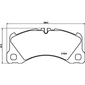 Hella Pagid remblokken Porsche Cayenne Macan Panamera - Remblokken set Hella Pagid remblokken Porsche Cayenne Macan Panamera - Remblokken set