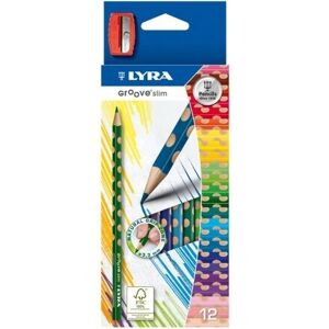 Lyra Groove Slim - Crayons de couleur triangulaires, 18cm, 12 pièces Lyra Groove Slim - Crayons de couleur triangulaires, 18cm, 12 pièces
