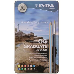 Ensemble Stylo et Crayon Lyra - 12 Couleurs Aquarellables Ensemble Stylo et Crayon Lyra - 12 Couleurs Aquarellables