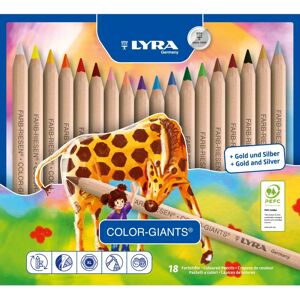Lyra Unlacquered Color Giants - 18 Colored Pencils Lyra Unlacquered Color Giants - 18 Colored Pencils