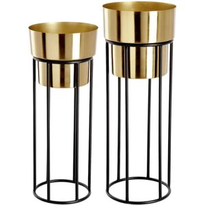 Vega Osmaro Pflanzgefäße - Gold/Schwarz - 2-teiliges Set Vega Osmaro Pflanzgefäße - Gold/Schwarz - 2-teiliges Set