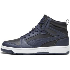 Puma Rebound V6 Mid - Miesten koripallosandaalit musta-sininen - Koripallo kengät Puma Rebound V6 Mid - Miesten koripallosandaalit musta-sininen - Koripallo kengät