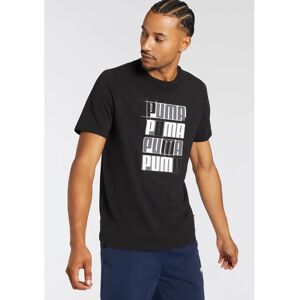 PUMA ESS+ LOGO LAB TEE - T-Shirt - schwarz PUMA ESS+ LOGO LAB TEE - T-Shirt - schwarz