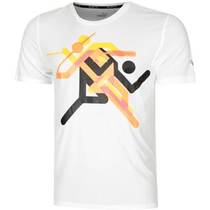PUMA Run Faster Icons Graphic T-Shirt - Men - White - XXL PUMA Run Faster Icons Graphic T-Shirt - Men - White - XXL