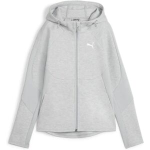 Puma Evostripe Womens Full-Zip Hoodie - Grey - Performance & Recycled Puma Evostripe Womens Full-Zip Hoodie - Grey - Performance & Recycled