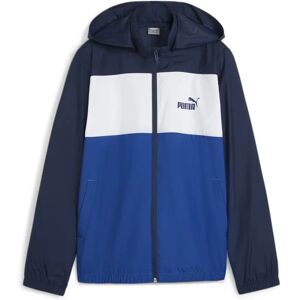 PUMA ESS+ CB Windbreaker B - Unisex Blue Sport Jacket PUMA ESS+ CB Windbreaker B - Unisex Blue Sport Jacket