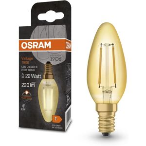 OSRAM Vintage 1906 LED Klassisk B 2,5W E14 - Varmt lys OSRAM Vintage 1906 LED Klassisk B 2,5W E14 - Varmt lys