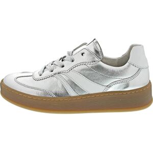 Gabor Brede Pasvorm Zilver Leer Sneakers - Sneakers Gabor Brede Pasvorm Zilver Leer Sneakers - Sneakers