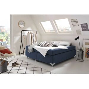 Westfalia Holland Microvelours Boxspringbett - Komplett, Marineblau, 160x200cm Westfalia Holland Microvelours Boxspringbett - Komplett, Marineblau, 160x200cm