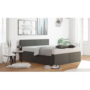 Westfalia Schlafkomfort - 175x210cm Grau Samt Velvet Boxspringbett - Komplettset Westfalia Schlafkomfort - 175x210cm Grau Samt Velvet Boxspringbett - Komplettset