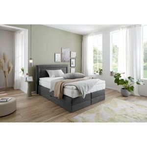 Westfalia Microvelours Boxspringbett - 140x200cm - Grau Westfalia Microvelours Boxspringbett - 140x200cm - Grau