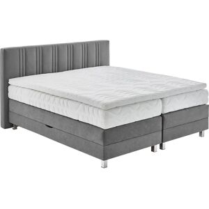 WESTFALIA SCHLAFKOMFORT Microvelours Boxspringbett - 180x200cm - Grau WESTFALIA SCHLAFKOMFORT Microvelours Boxspringbett - 180x200cm - Grau