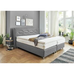 Westfalia Schlafkomfort Boxspringbett - Microvelours, grau, 180x200cm Westfalia Schlafkomfort Boxspringbett - Microvelours, grau, 180x200cm