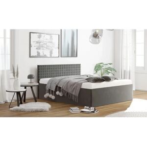 Westfalia Schlafkomfort Polsterbett - 180x200cm - Grau Samtvelours - Mit Stauraum Westfalia Schlafkomfort Polsterbett - 180x200cm - Grau Samtvelours - Mit Stauraum