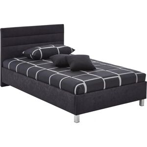 Westfalia Schlafkomfort Polsterbett - Microvelours, Schwarz, 110x210cm Westfalia Schlafkomfort Polsterbett - Microvelours, Schwarz, 110x210cm