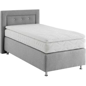 WESTFALIA SCHLAFKOMFORT Boxspringbett - 115x210cm, Grau, Mit Topper WESTFALIA SCHLAFKOMFORT Boxspringbett - 115x210cm, Grau, Mit Topper