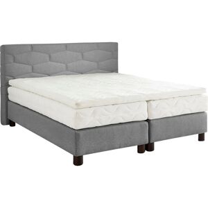 WESTFALIA SCHLAFKOMFORT Boxspringbett - 200x200cm, Grau, mit Topper WESTFALIA SCHLAFKOMFORT Boxspringbett - 200x200cm, Grau, mit Topper