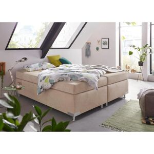 Westfalia Holland Beiges Boxspringbett - Microvelours, 160x200cm Westfalia Holland Beiges Boxspringbett - Microvelours, 160x200cm