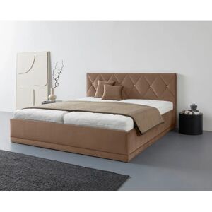 WESTFALIA Adamas Beiges Polsterbett - Velours mit Stauraum WESTFALIA Adamas Beiges Polsterbett - Velours mit Stauraum
