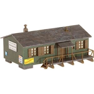 Faller Bâtiment de Train Miniature - Baraquement - Baraquement en bois avec passerelle Faller Bâtiment de Train Miniature - Baraquement - Baraquement en bois avec passerelle