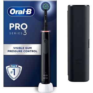 Oral-B Pro 3 Black Electric Toothbrush - 3 Modes, 8 Heads, Travel Case Oral-B Pro 3 Black Electric Toothbrush - 3 Modes, 8 Heads, Travel Case