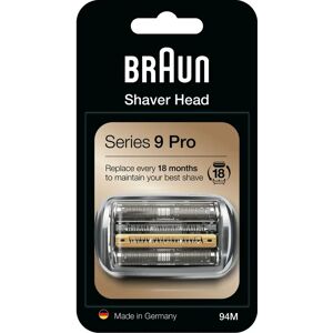 Braun Series 9 94M Replacement Shaver Head - Silver - Electric Shaver Accessory Braun Series 9 94M Replacement Shaver Head - Silver - Electric Shaver Accessory