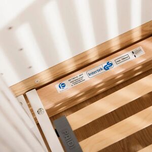 PAIDI YOLANDA Babybett - Komfort-Lattenrost - Kreideweiß/Eiche-Montana PAIDI YOLANDA Babybett - Komfort-Lattenrost - Kreideweiß/Eiche-Montana