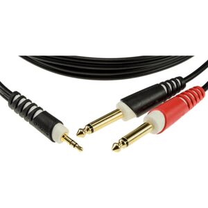 Câble audio Klotz AY5-0300 - 3m, Noir, 6,35mm & 3,5mm Câble audio Klotz AY5-0300 - 3m, Noir, 6,35mm & 3,5mm