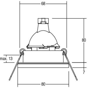 Brumberg Modell 00206225 Aluminium Einbauleuchte - Einbauleuchte Brumberg Modell 00206225 Aluminium Einbauleuchte - Einbauleuchte