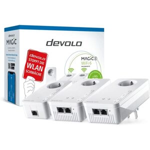 Devolo Magic 2 WiFi 6 Powerline Kit - WiFi 6, 2400 Mbit/s, White Devolo Magic 2 WiFi 6 Powerline Kit - WiFi 6, 2400 Mbit/s, White