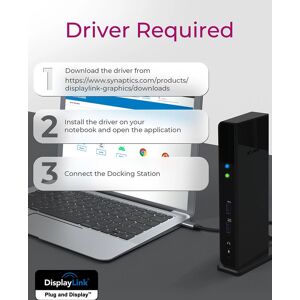 ICY BOX IB-DK2251AC Dual 4K Docking Station - Schwarz ICY BOX IB-DK2251AC Dual 4K Docking Station - Schwarz