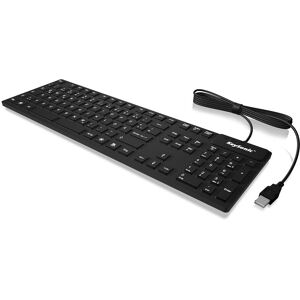 KeySonic KSK-8030IN Wasserdichte Silikon-Ergonomische Tastatur - 105 Tasten - Schwarz KeySonic KSK-8030IN Wasserdichte Silikon-Ergonomische Tastatur - 105 Tasten - Schwarz