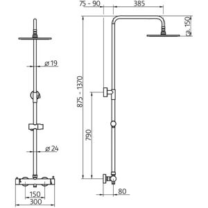 HSK Douche-Set RS 200 Mix - Rond 25 cm - Regen en Handdouche HSK Douche-Set RS 200 Mix - Rond 25 cm - Regen en Handdouche